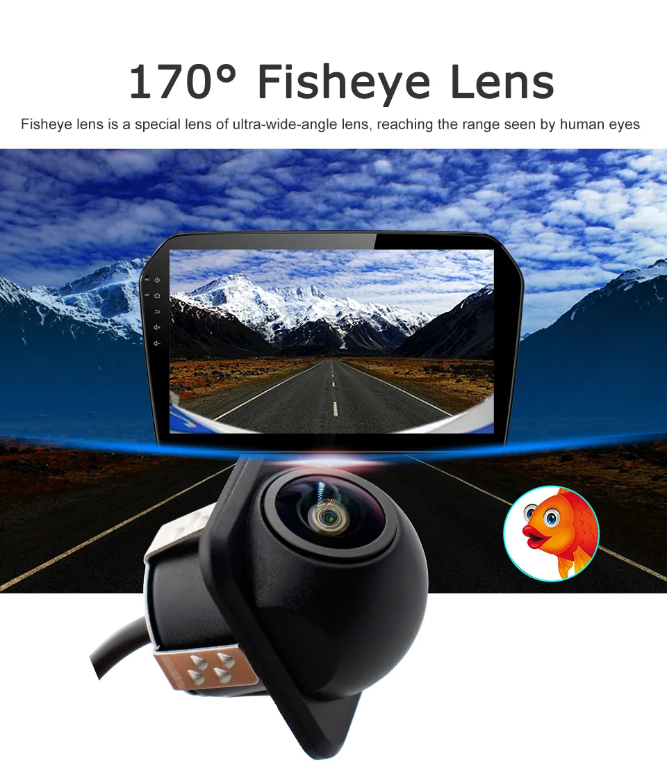 AHD CVBS Auto-Rückfahrkamera Nachtsicht Wasserdicht 20mm Bohrloch Fischaugen-Objektiv Universelle HD Rückfahr- und Parkkamera – Detail 6