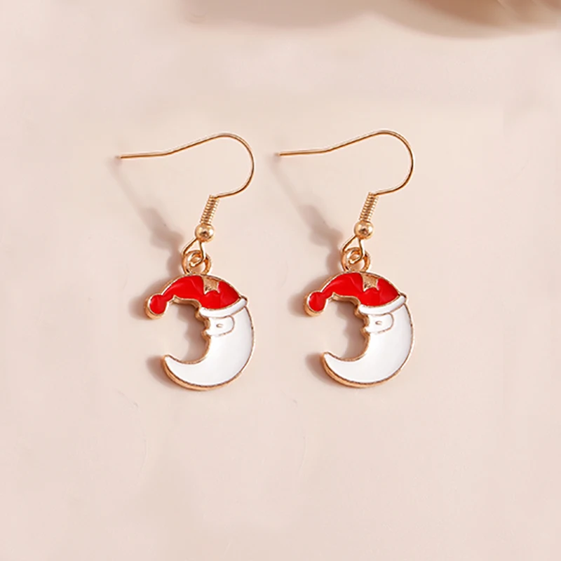 Leslie Mix Stile Winter Frohe Weihnachten Ohrringe Mode Schneeflocke Baum Santa Claus Deer Tropfen Ohrringe Neue Jahr Schmuck Geschenke – Detail 38