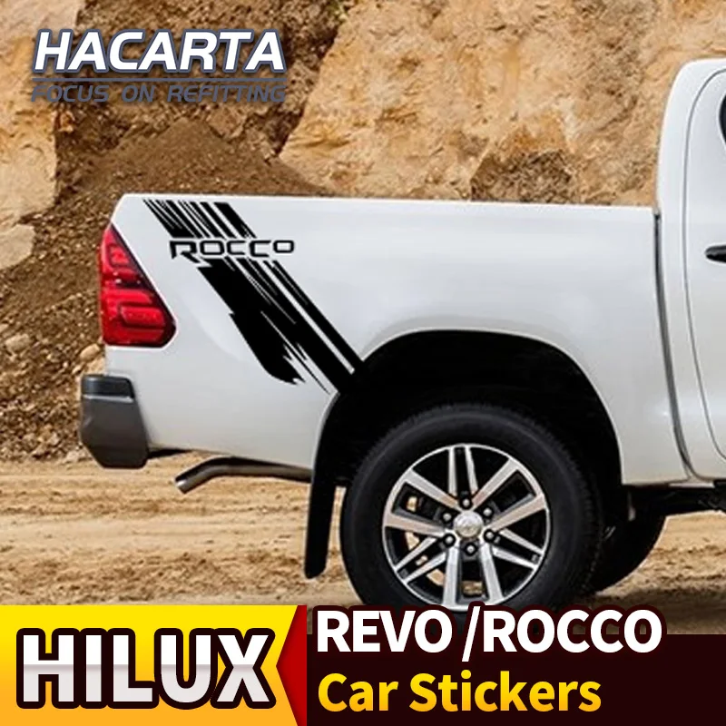 2PC Off Road Car Sticker For Hilux VIGO REVO ROCCO Pickup Tailgate Stripe STICKERS Accessories