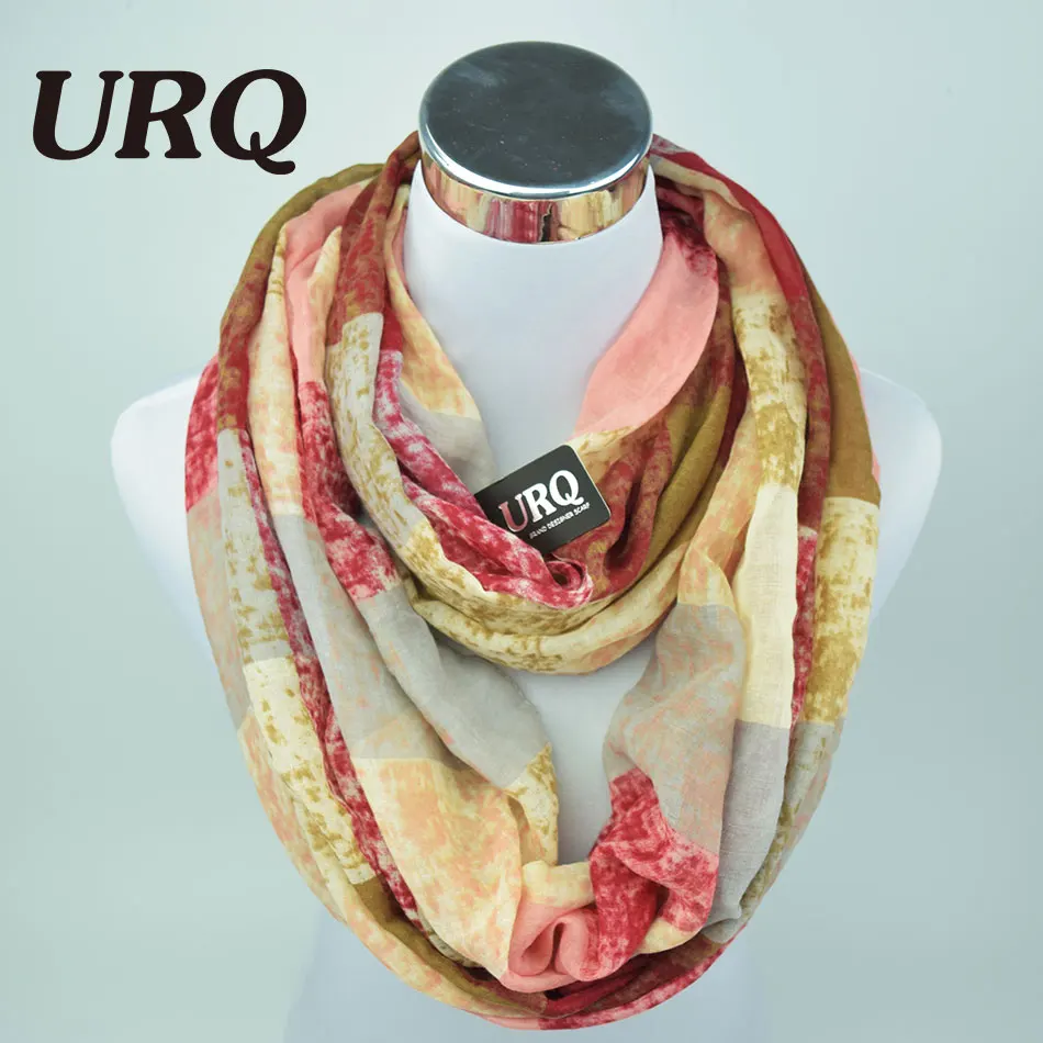 Winter Tube Scarves Warm For Women 2016 New Design plaid lady Ring Scarfs Infinity Scarf muffler V8A18430