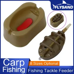 FLYSAND Inline Method Feeder Mould Bait Thrower Bait Plumb Carp Fishing Bait Holder Fishing Bait Holder Tool Feeders 8 Sizes