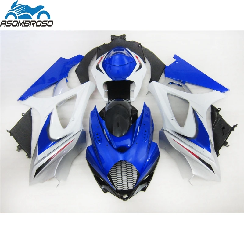 

Hot selling bodywork Fairing kit for SUZUKI K7 GSXR 1000 2007 2008 white blue black plastic racing gsxr1000 fairings FM47