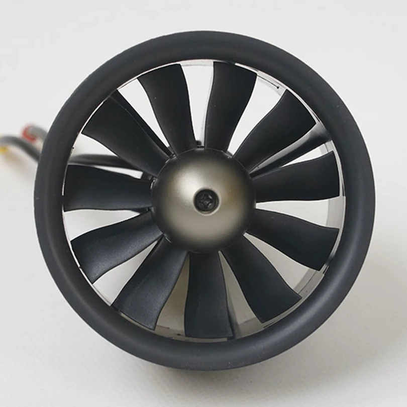 FMSRC 64mm 3S V2 Pro ventilador con conductos EDF Jet 11 aspas con Motor 2840 KV3900 (opcional) sistema de alimentación del motor RC avión modelo