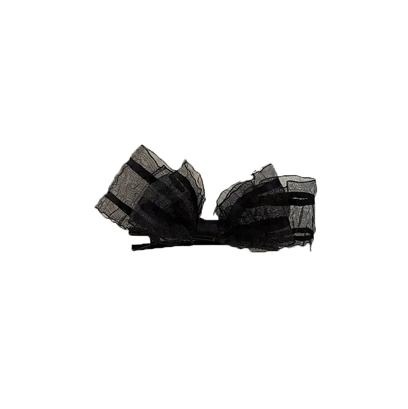 2 Cái/bộ Thời Trang Organza Barrette Nơ Kẹp Tóc Cho Người Phụ Nữ Bạn Gái Kẹp Bên Cạnh Vật Trang Trí Tính Khí Hairgrip Mũ Tóc Accessoreis