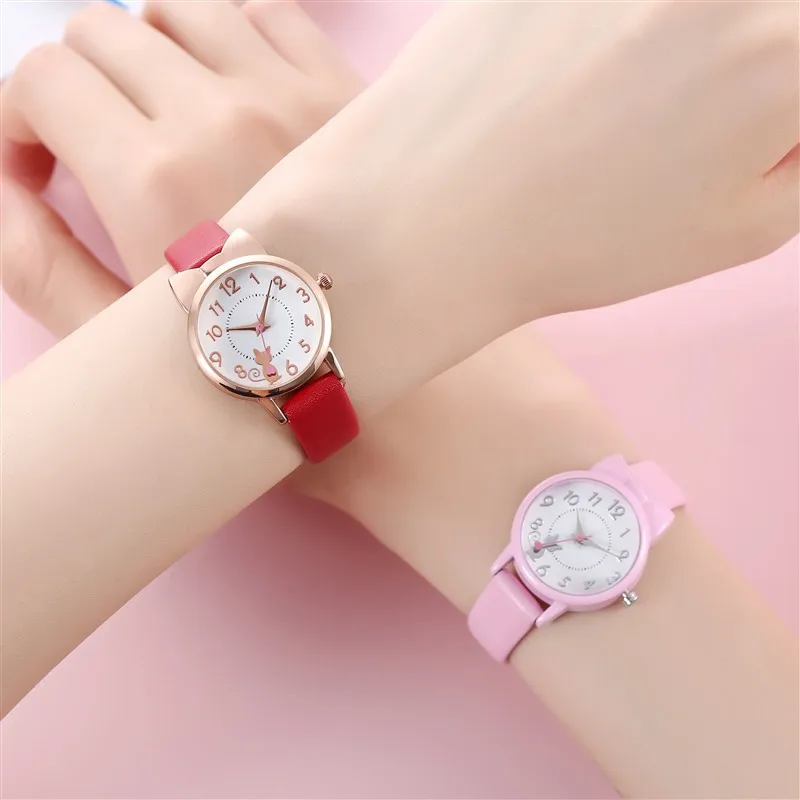 Kids Watch Electronic Waterproof Watches Cartoon CAT Primary School Children Boys And Girls Quartz Wristwatch Reloj Infantil