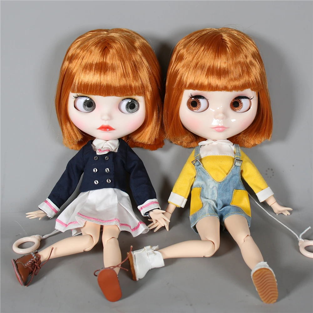 ICY DBS 블라이스 인형 1/6 bjd 관절 바디, 흰색 피부, 매트 페이스, 황갈색 피부, 반짝이는 얼굴, 짧은 머리, 스트레이트 헤어, 애니메이션 장난감, 30cm