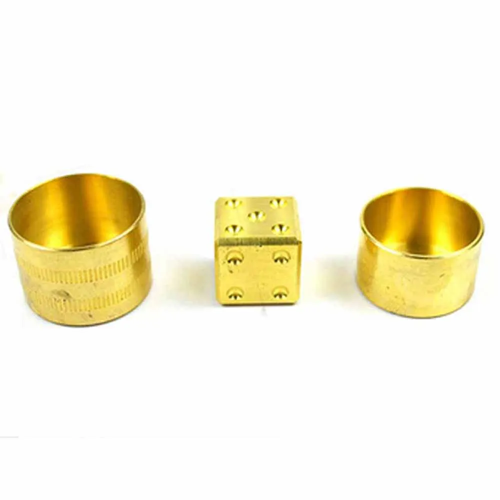 

Mental Die Predicted Cypher( Brass )Magic Tricks Prediction Dice Magie Mentalism Close Up Illusion Gimmick Accessories Props