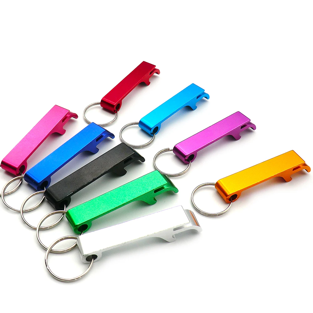 20Pcs Beer Bottle Opener Protable Wedding Party Favor Gift Laser Engrave Logo Customized Keychain Bar Tool Drink Opener Brewery