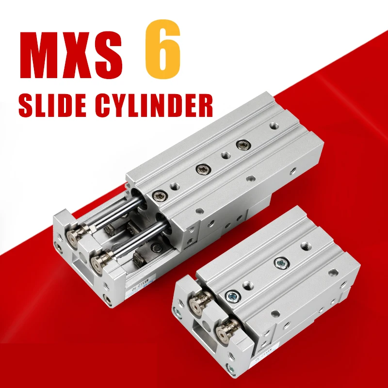 

MXS Double acting air slide table cylinder Air Pneumatic bore 6- 25mm stroke 10/20/30/40/50/75/100/125/150 be Customized