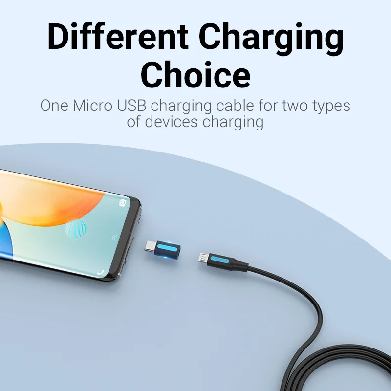 Vention USB Type C OTG Adapter Micro USB to Type-C Adapter Charging Cable Converter for Xiaomi mi 9 10 Huawei P30 Pro Oneplus 7