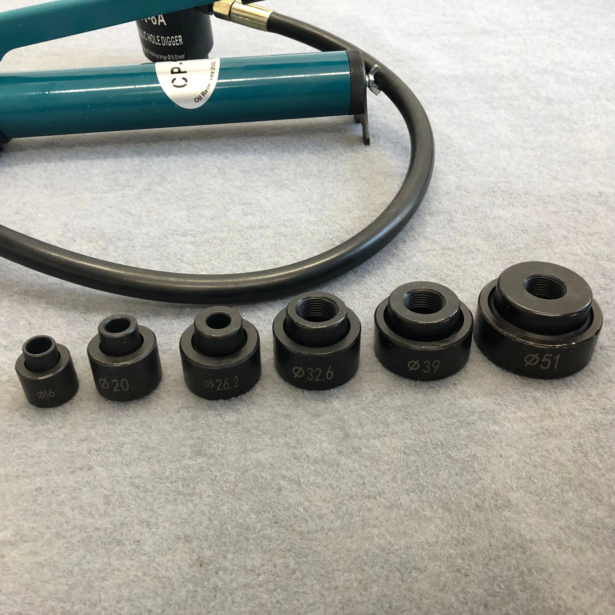 유압 펀치 드라이버 SYK-8A 철판 펀치 드라이버 16-51mm 8T 유압 구멍 Ppener