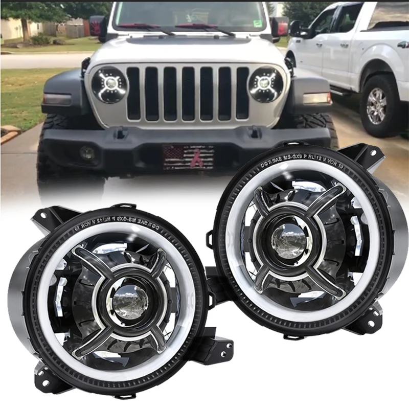 

New arrival 9 inch round led sealed beam headlight for J eep W rangler JL 2018 9 inch led headlight jl 9 inch headlight