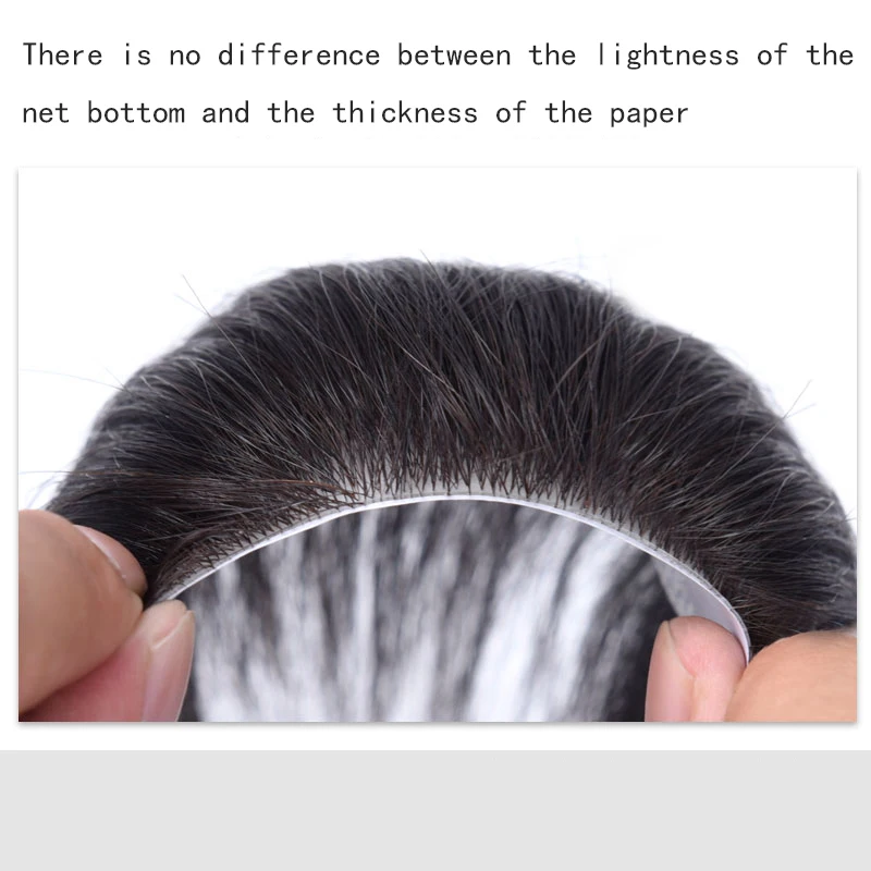 TALANG synthetic wig transparent hairline wig Men Toupee Hair Thin Skin PU V Style Front Hair Replacement Systems Indian Hairpi