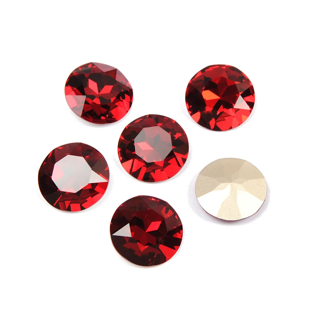 YANRUO 1201 Runde 27mm Genähte Steine Glaskristalle Große Strasssteine Rivoli Pointback DIY Diamantsteine für Schmuck und Kleidung – Detail 5