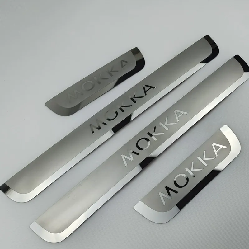 For Opel Mokka Vauxhall Mokka X 2012-2020 Door Sill Scuff Plate Guard Stainless Steel Kick Pedal Sticker Car Styling Accessories