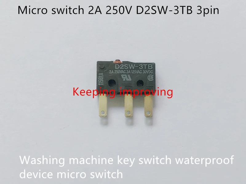 Original new 100% washing machine key switch waterproof device micro switch 2A 250V D2SW-3TB