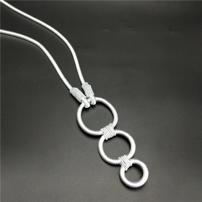 UKEBAY New Alloy Pendant Necklaces Circle Accessories Metal Luxury Jewelry Women Handmade Necklace Strange Choker Wedding Gift