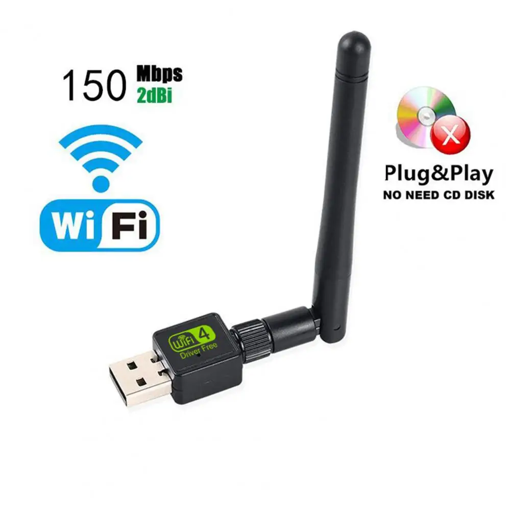 RTL8188GU Mini Network Card Plug and Play USB 2.0 150Mbps Drive-free Wifi Adapter for PC
