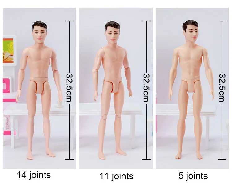 Boneca ken de 30cm, boneco de juntas móvel, nude, ken, homem masculino, acessórios de boneca discreta