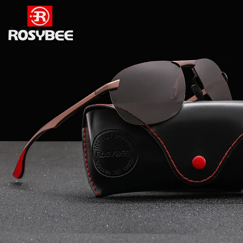 Imagen 1 del producto Gafas de sol de aluminio de diseñador para hombre, gafas de sol polarizadas de metal a la moda de alta calidad, gafas de sol para pescar y conducir, gafas de sol para hombre y mujer