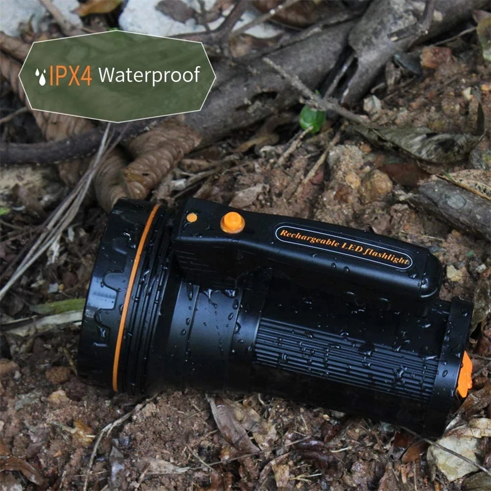 120W Powerful LED Portable Spotlights Rechargeable LED Torch Camping Lantern Waterproof Outdoor Search Flashlight For Bike Hike