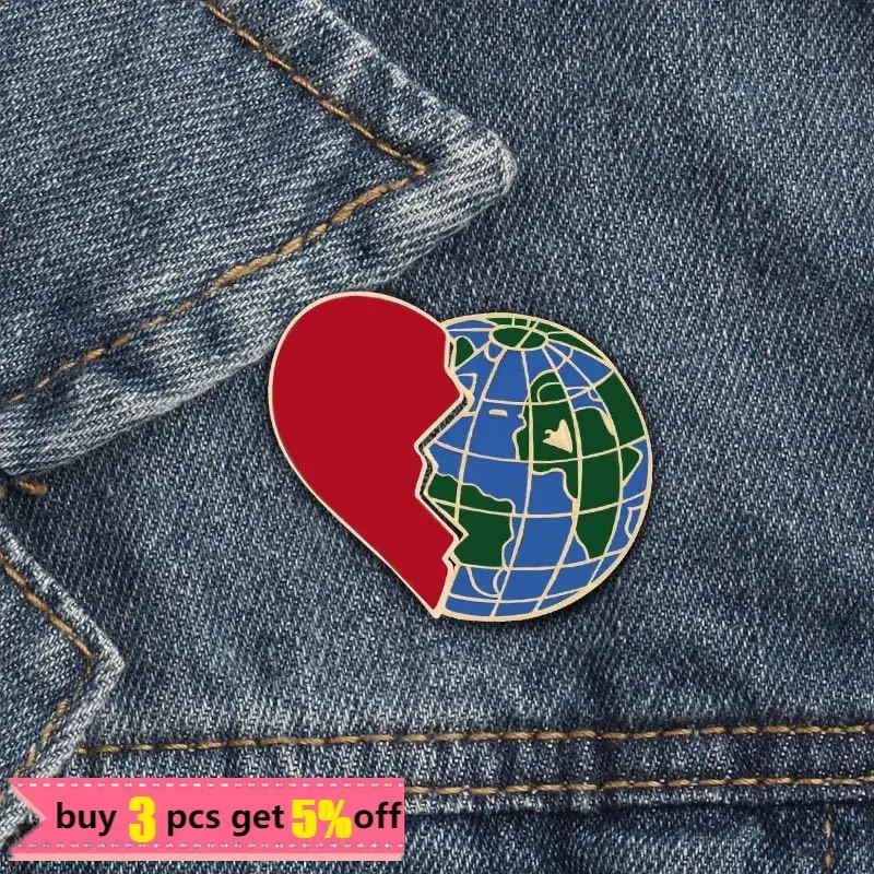 2pcs/set Broken Heart Wine Bottle Enamel Pins Fashion Love Brooch for Lover Denim Jackets Metal Badge Pin Backpack Jewelry Gifts