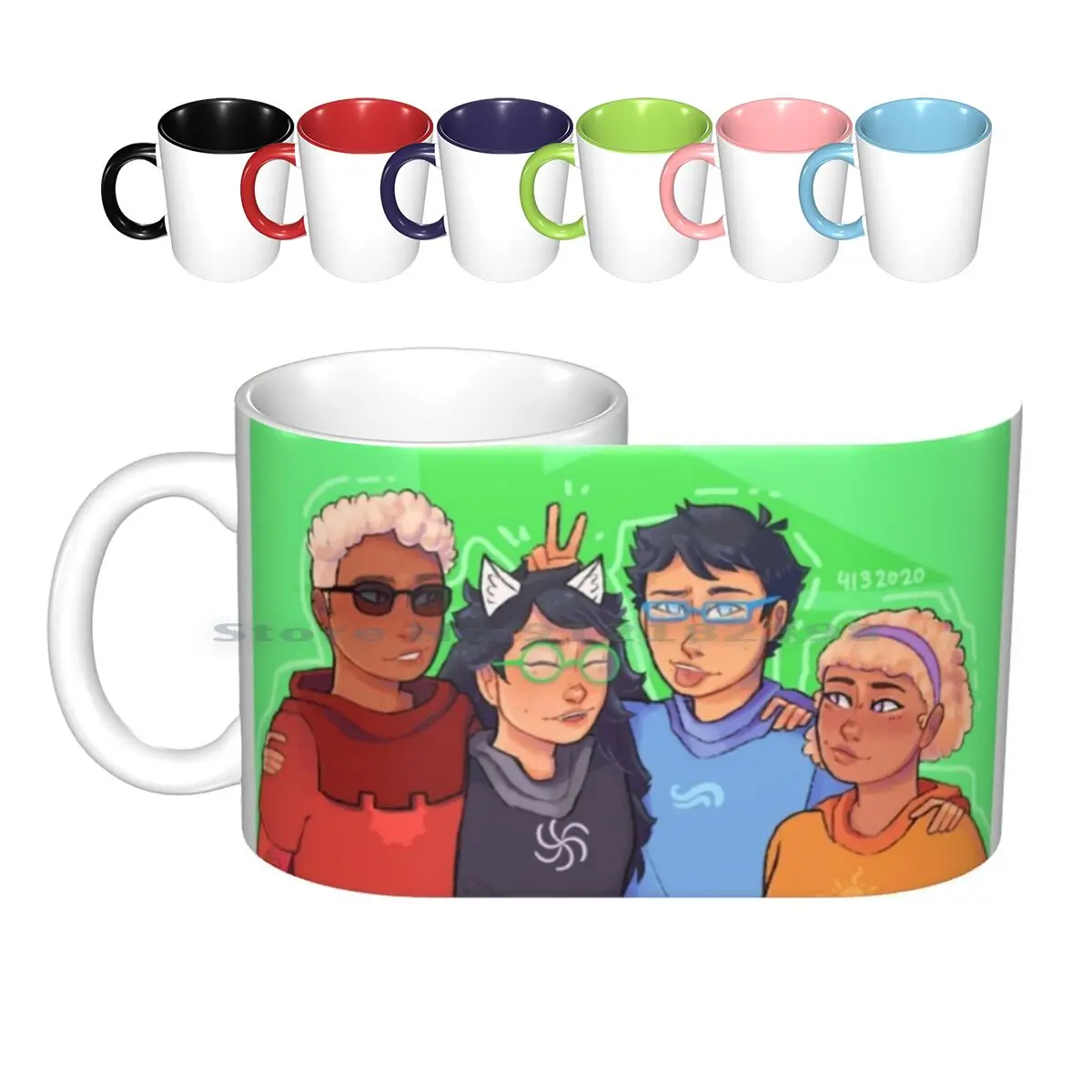 Beta Kids Ceramic Mugs Coffee Cups Milk Tea Mug Homestuck Beta Kids Dave Strider Jade John Egbert Rose Lalonde Creative