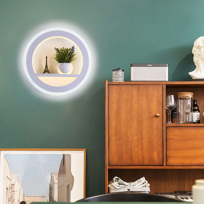 Lámpara led de pared para interiores, mural de arte simple para decoración del hogar, moderna, en blanco y negro, gran oferta