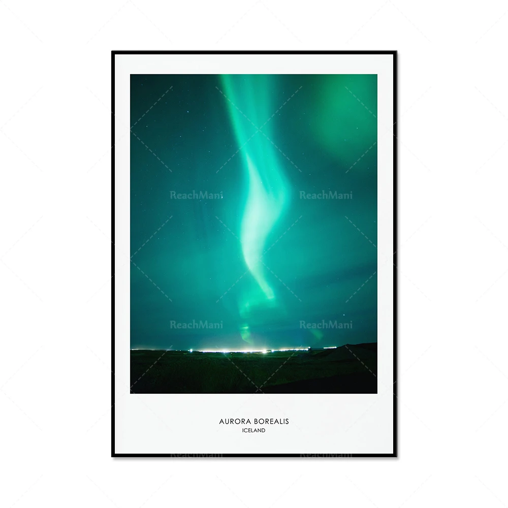 Aurora printable posters, northern lights, southern lights, minimalist design, astronomical posters, wall art decoration canvas