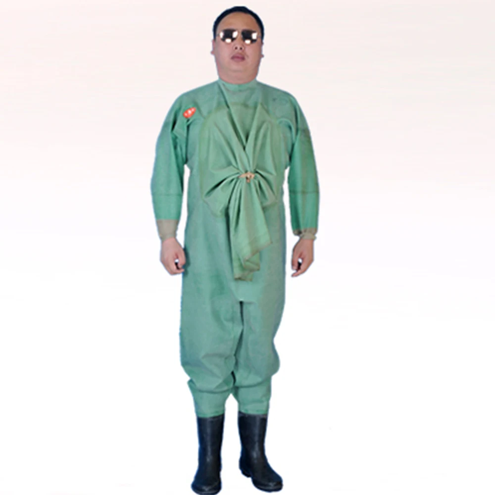 

1.1mm Soft Rubber Waders with Boots Waterproof Wade Suits Surf fly fishing overalls Pants Stocking Foot waadschoenen respirant