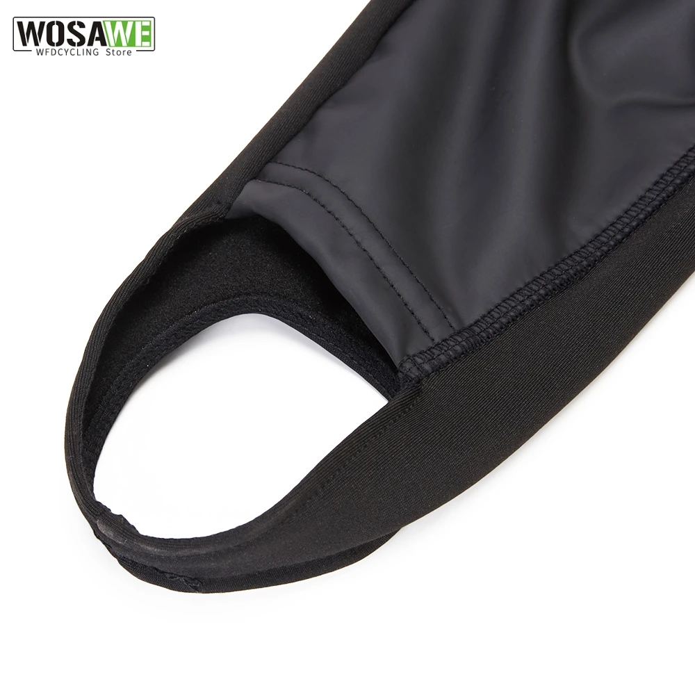 WOSAWE Winter Thermal Fleece Cycling Bib Pants Mountain Bike Zipper Cycling Tights Pro Team Gel Padded MTB Bike Long Pants