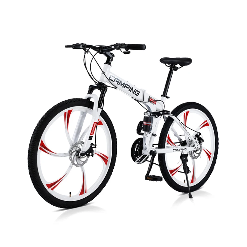 

26 Inches Bicycle Mountain Bike Road Bike Foldable 21 Speeds Six-Wheel Cycling Suspension Bicycle For Outdoor Sports