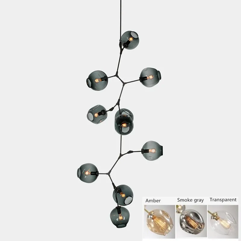 Imagem -03 - Lustre Nórdico Interno Candelabro Criativo com Ponta Molecular e Led E27 15 Cabeças