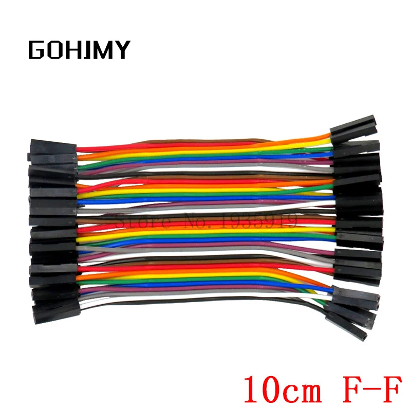 Dupont-Cable de puente para Arduino, 40 piezas, 10CM, 40 pines macho a macho + macho a hembra y hembra a hembra, KIT de bricolaje, nuevo