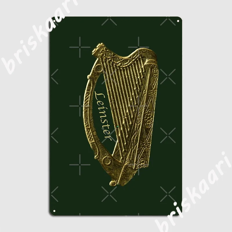 The Golden Irish Leinster Harp Metal Sign Retro Wall Mural Mural Wall Plaque Tin sign Posters