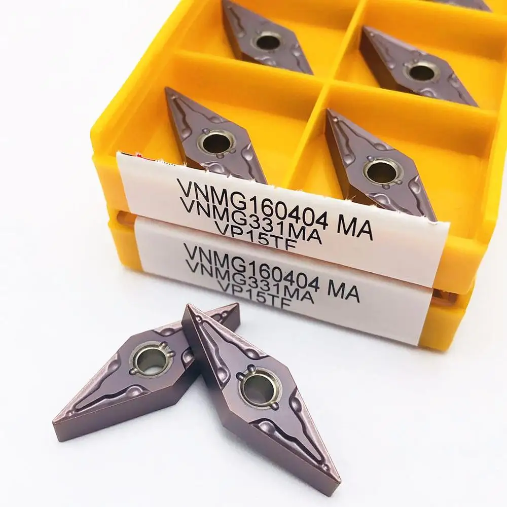 Insertos de carburo VNMG160404 MA VP15TF UE6020 US735 para herramientas de torneado externas VNMG 160404 CNC, herramientas de torno