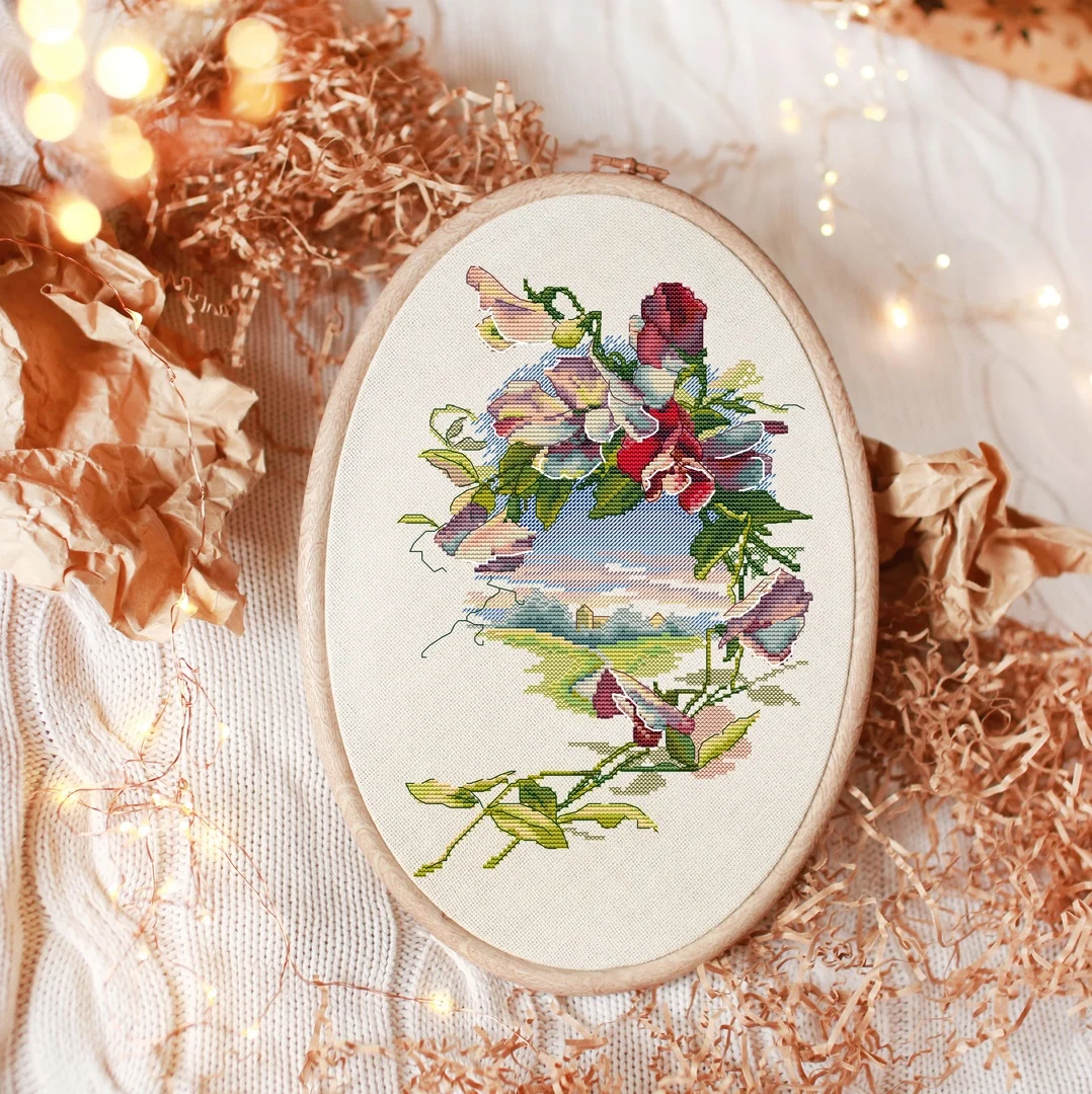

Ellipse Landscape-29-37 at dawn Cross Stitch Set Cross-stitch Kit Embroidery Needlework Craft Packages Cotton Fabric Floss