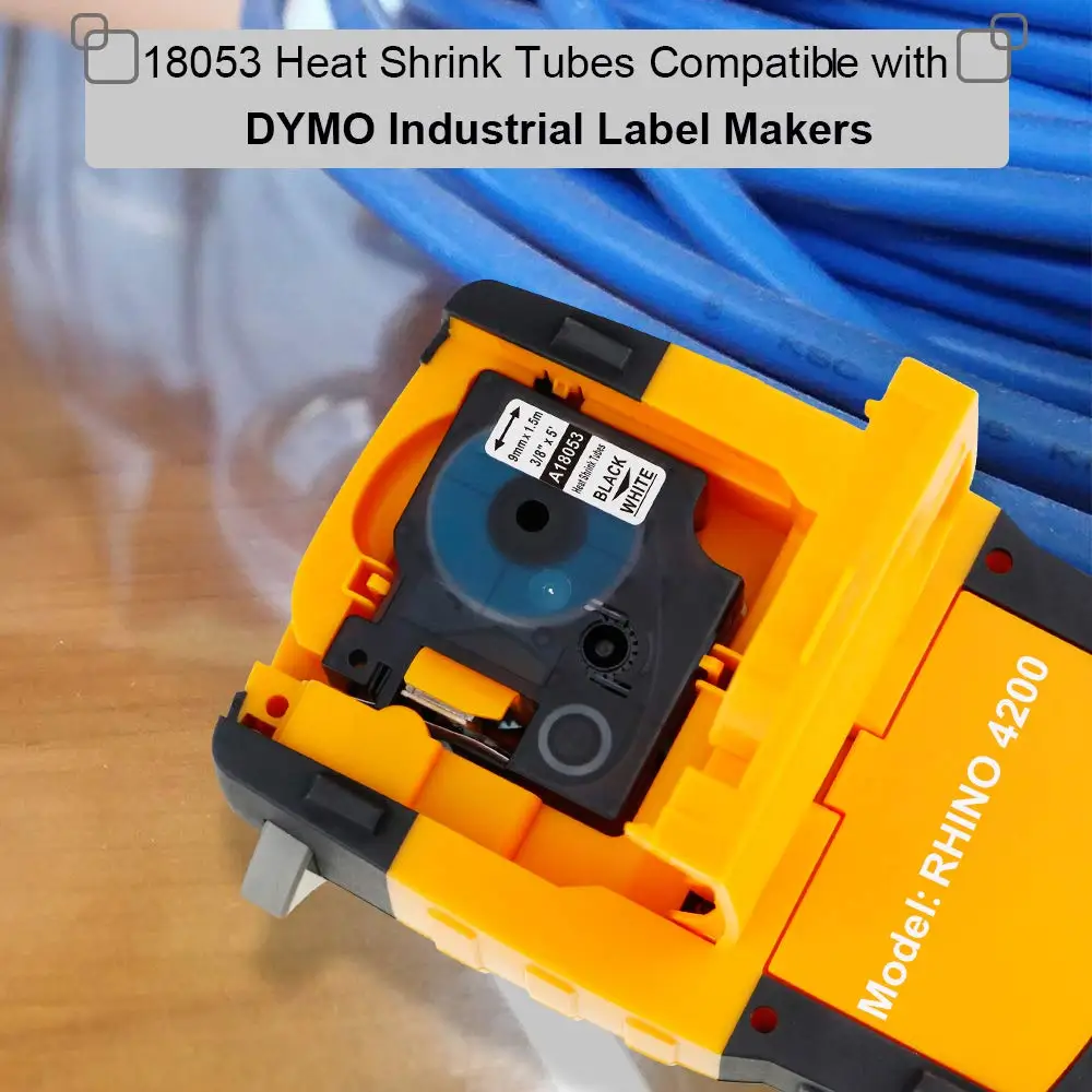 1 Pcs 18053 18054 18055 18056 18051 18057 DYMO IND 산업용 열 수축 튜브 라벨 메이커 PRO1000 Rhino 3000 4200
