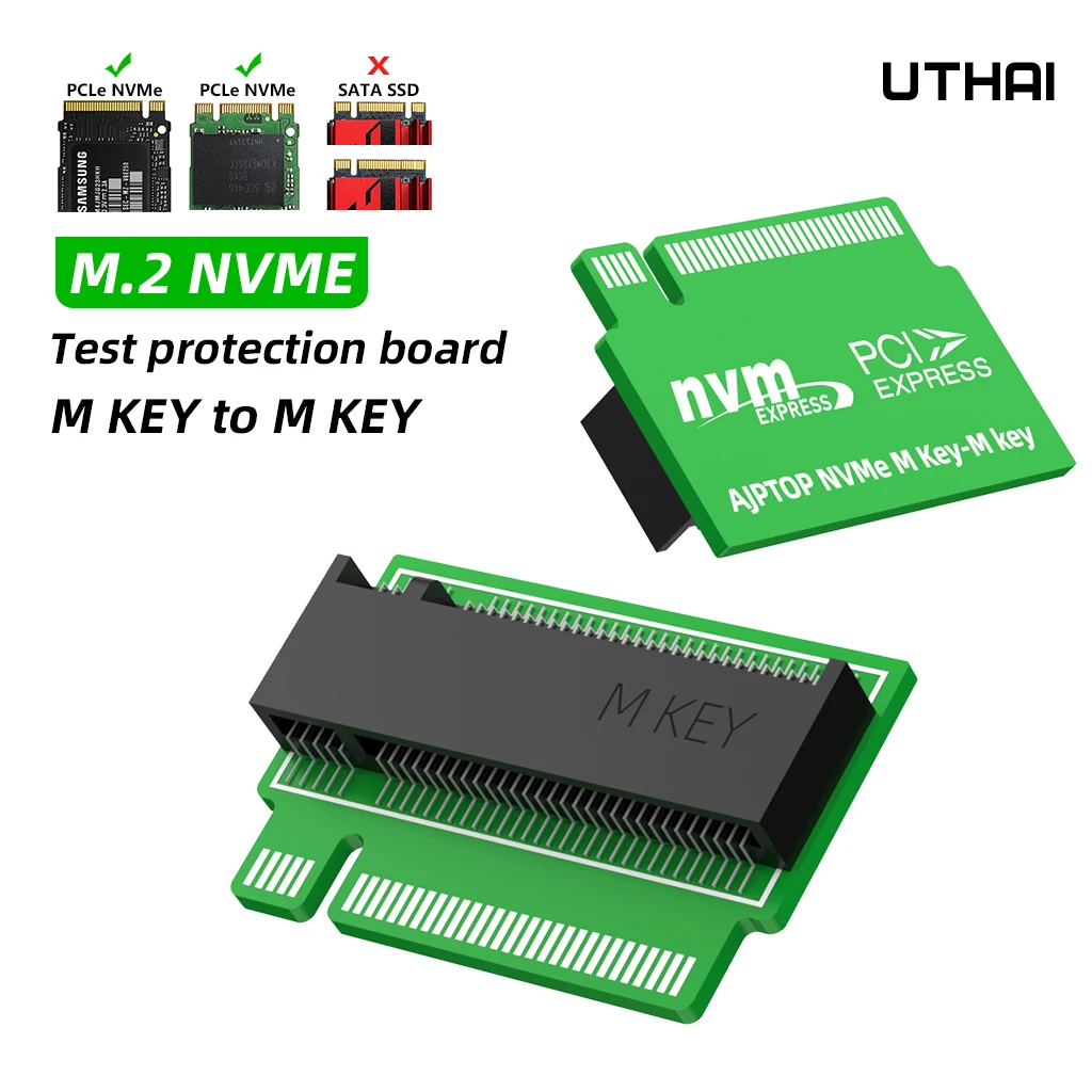 M.2 NVME SATA NGFF solid state SSD test extension protection hard drive adapter card male and female header B&M Key