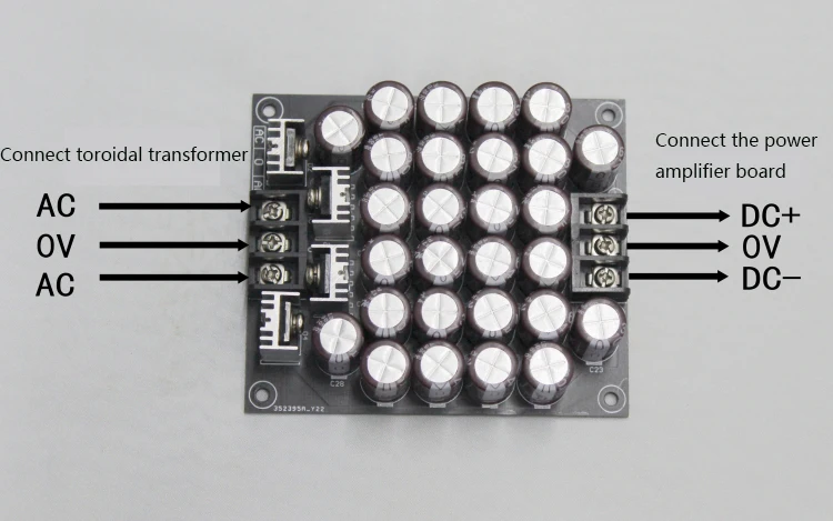 Filter capacitor array Rectifier filter board High frequency low impedance filter capacitor board Low ESR 10000uF/50V 6580uF/50V