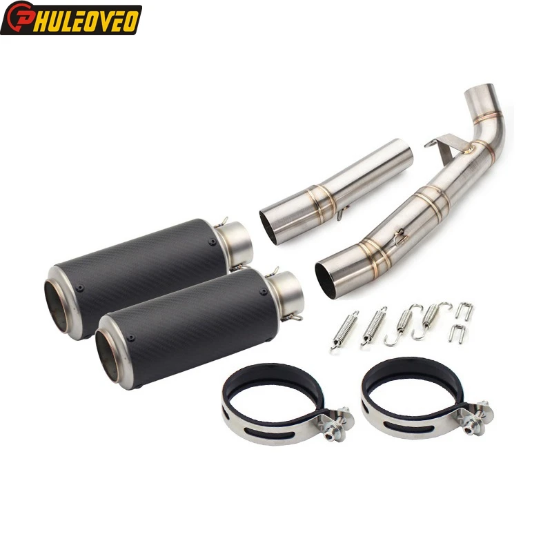 Carbon Fiber for Kawasaki Z1000 2007 2008 2009 Motorcycle Exhaust Muffler System Link Pipe for Z1000 Motorbike Muffler Escape