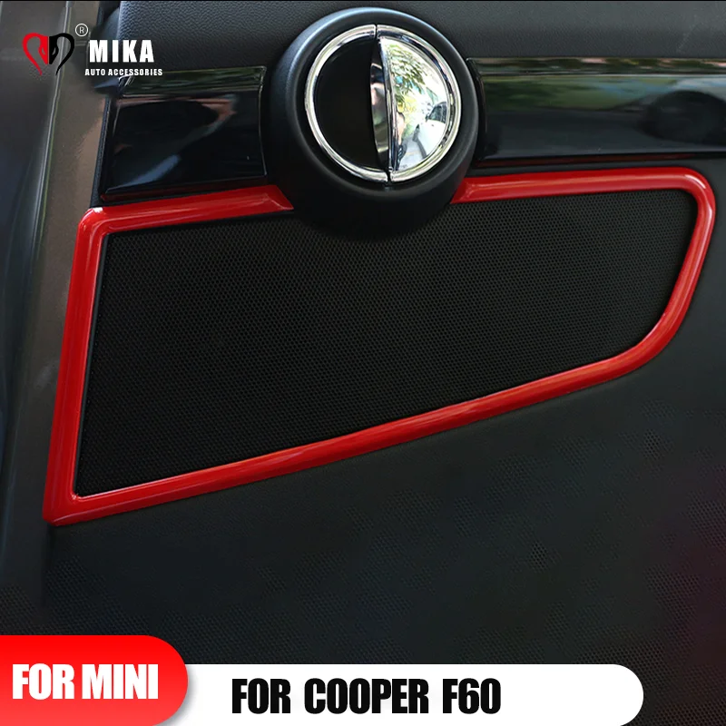 

4 PCS For Mini Cooper F60 Countryman Circle Cover Case Decoarion Car Door Decorative Frame PC Automatic Auto Interior Sticker