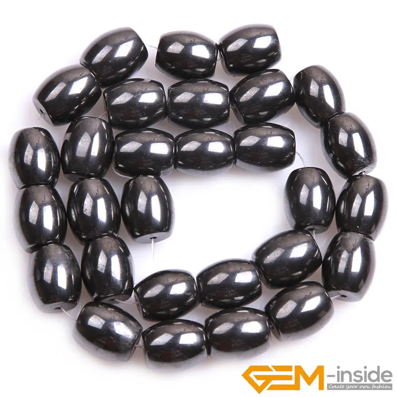 Natural Black Magnetic Hematite Rice Beads For Jewelry Making Strand 15 inch DIY Jewelry Accessorries Loose Spacer Bead For Gift