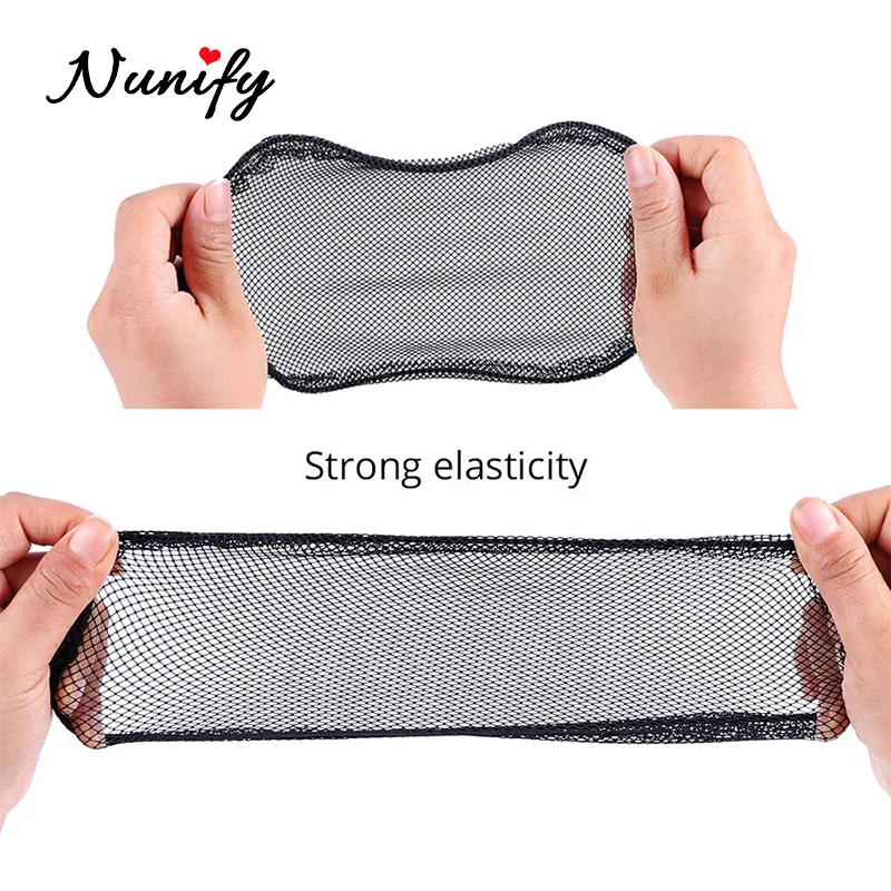 Nunify 1-5Pcs/Lot Hair Bun Making Material Ponytail Making Net Elastic Hair Net Hair Bun Making With Guleless Hairnet Wig Liner