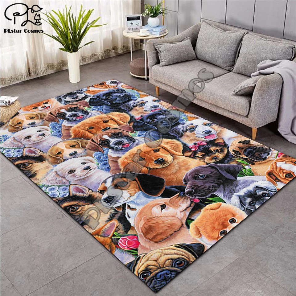 Dog/cat carpet Nordic Rug Soft Flannel 3D Printed Rugs Parlor Mat Area Rugs Anti-slip Large Carpet Rug Living Room Decor D-011