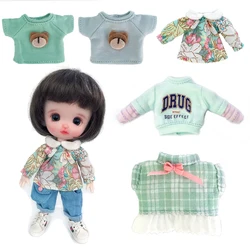 Ob11 Doll Accessories Fashion Short Sleeve, Long-Sleeved Shirt For Ob11,Molly, Gsc,1/12 Bjd,Body9,Ymy, Ddf Obitsu 11 Clothes