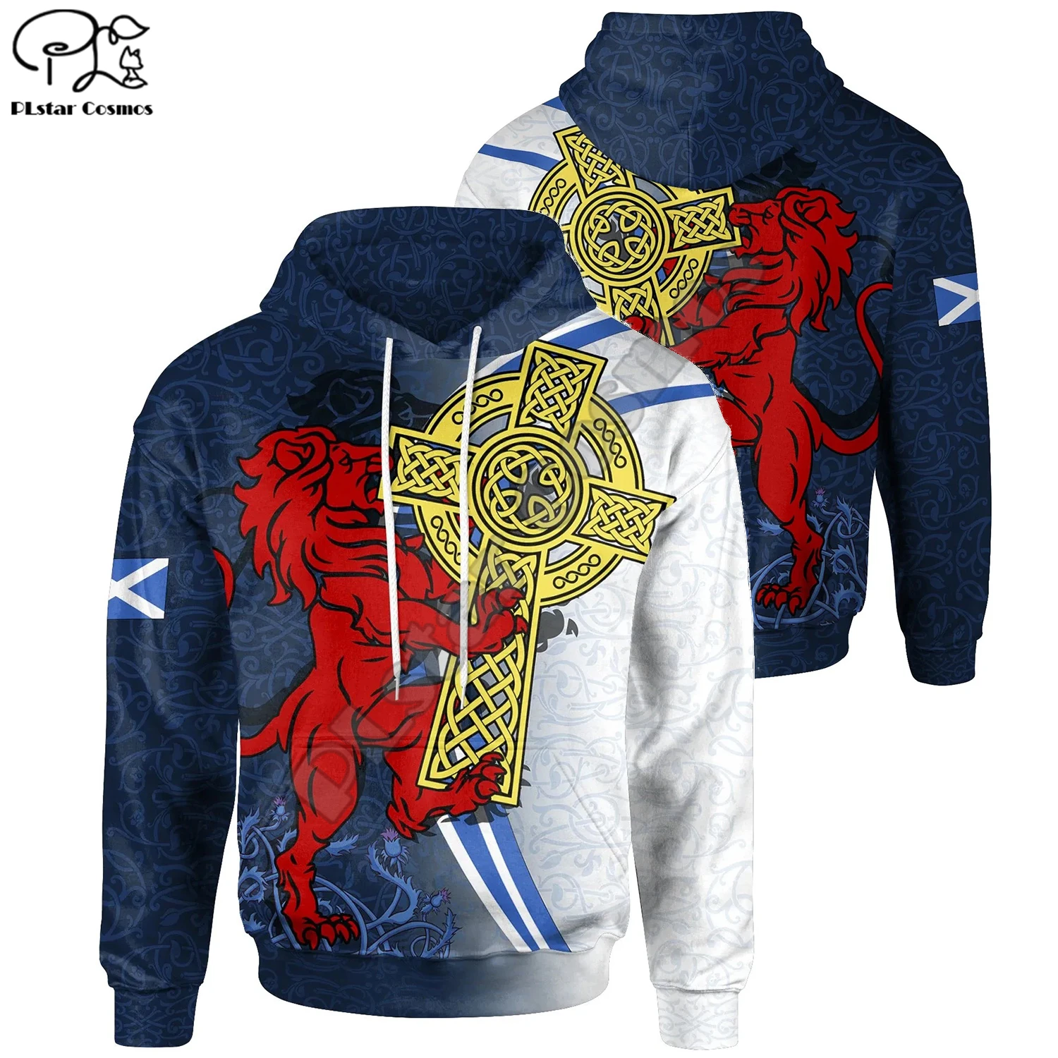 PLstar Cosmos Newest Fashion Scotland Lion Symbol 3D Print Hoodie Sweatshirts Flag Zip Hooded Men/Women Casual Streetwear S1