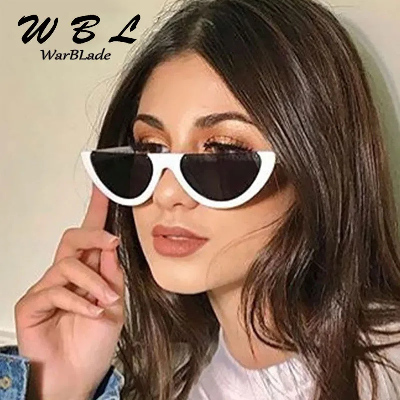 

WarBLade 2019 Trendy Half Frame Rimless Flat Top Sunglasses Women New Fashion Clear Glasses Brand Designer For Female Oculos