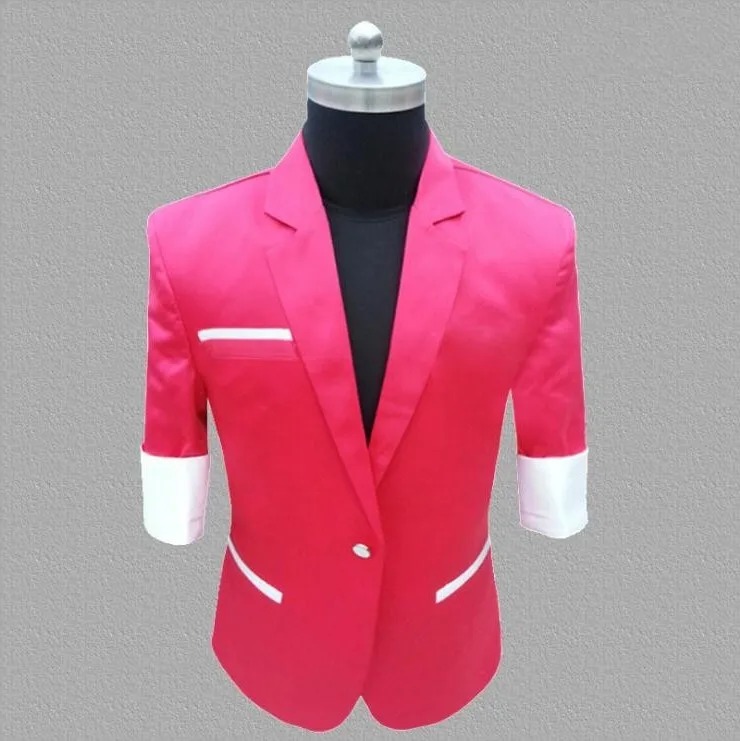 Brand Summer new Men's Short Sleeve Suit Korean Multicolor Trend Men stage Costumes Mens Personalized Fashion Jacket S-5XL