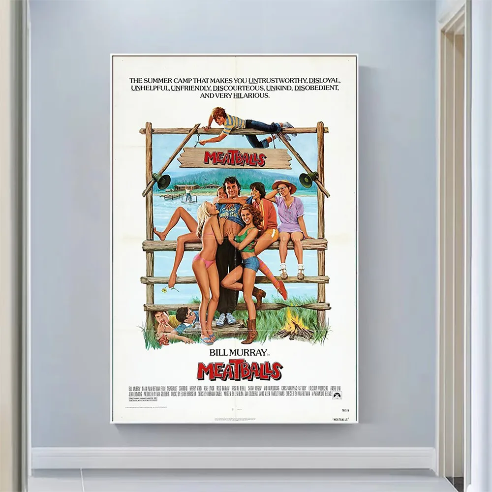 

V2233 Meatballs Vintage Classic Movie Wall Silk Cloth HD Poster Art Home Decoration Gift